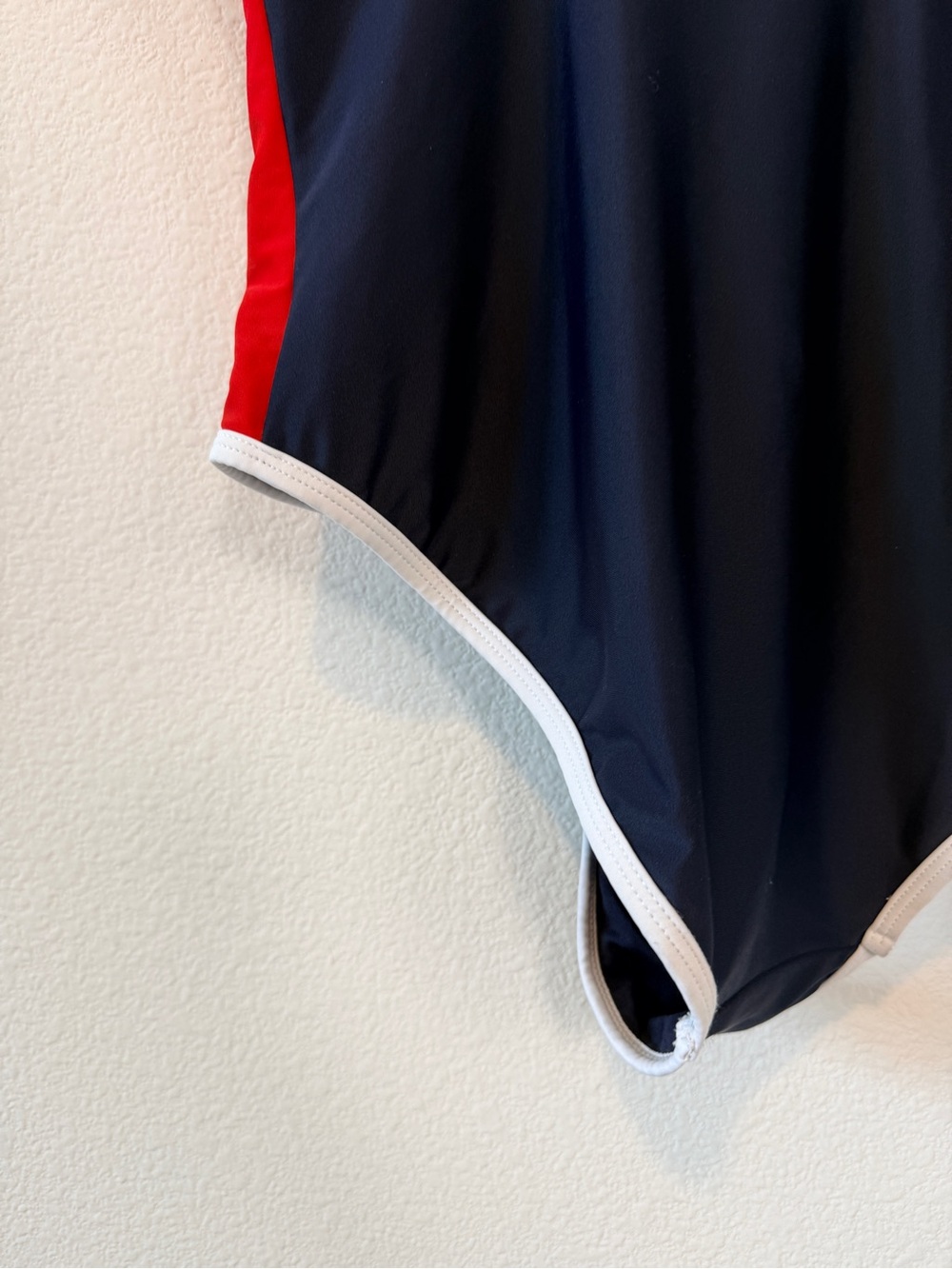Tommy Hilfiger Americana Zip Front Colorblock Retro One Piece Swimsuit L - Picture 3 of 10